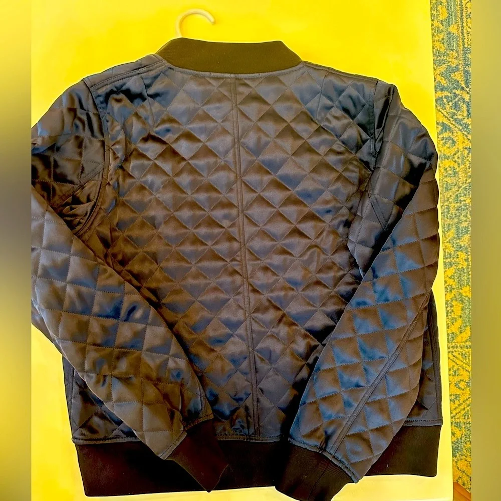 NWOT Tory Burch Sport Satin Quilted Bomber Jacket size Small - Picture 4 of 4